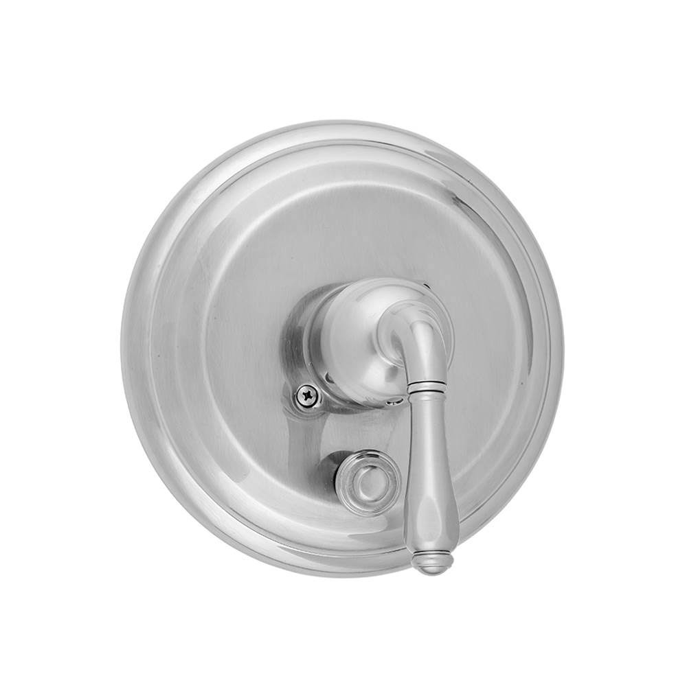 Jaclo A334-TRIM-JG Round Step Plate with Smooth Lever Trim for Pressure Balance Valve with Built-in Diverter Jewelers Gold