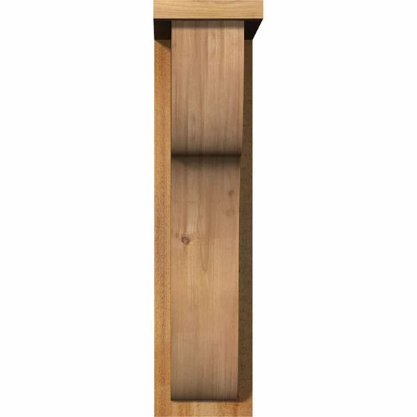 Ekena Millwork COR06X12X24CAR01RWR 6x22W x 12x22D x 24x22H Carmel Rough Sawn Corbel w/Backplate, Western Red Cedar