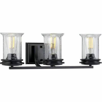 Nedmond Dimmable Vanity Light Charlton Home Finish: Black, Number of Lights: 3