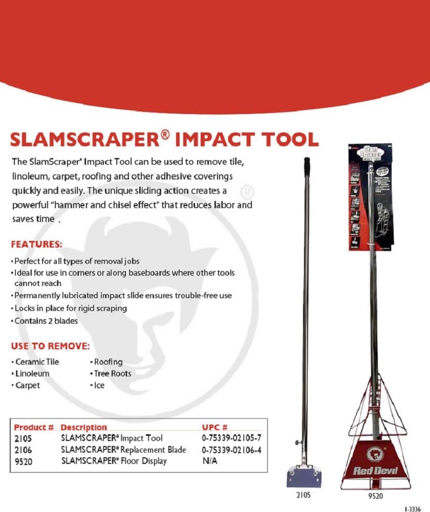 Red Devil 2105 Inc. Slam Scraper Impact Tool, Metal