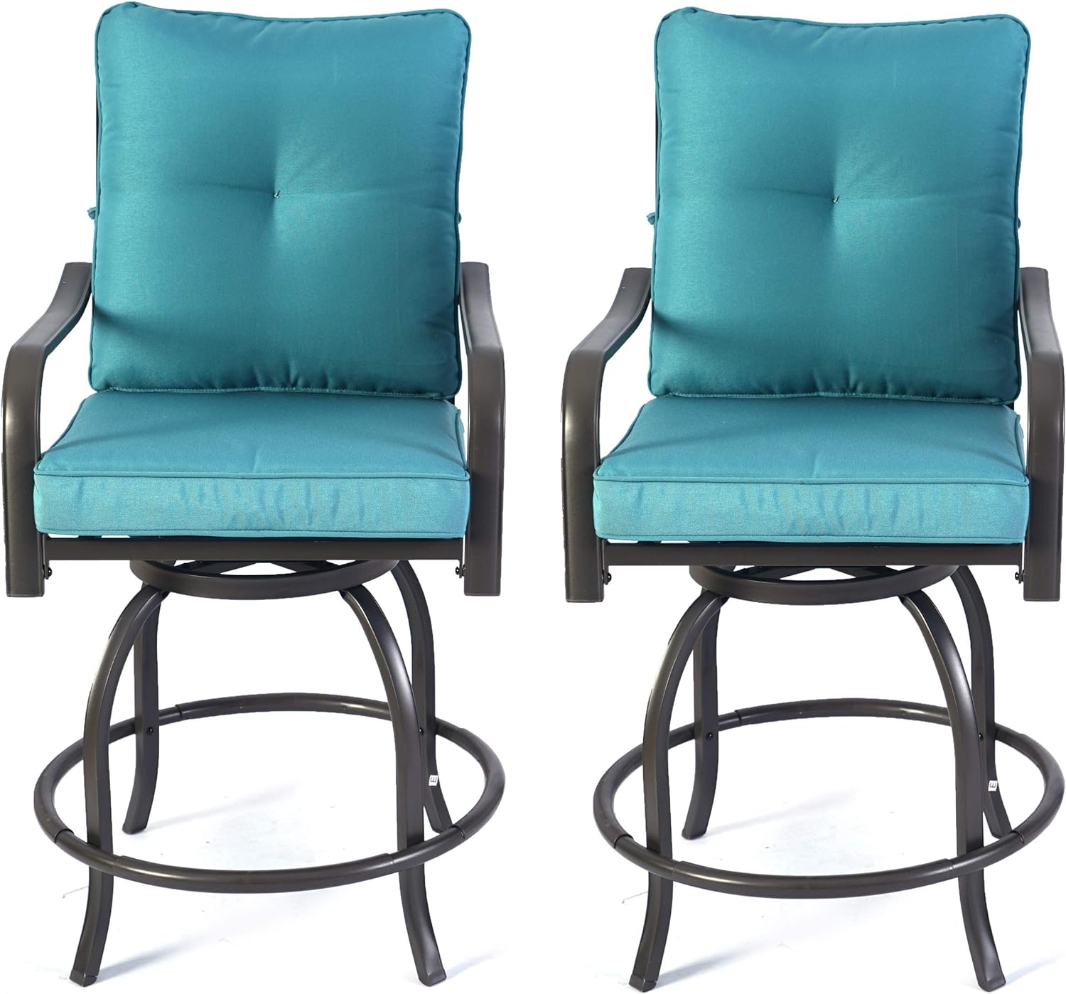 Kozyard Isabella High Swivel Bar Stools/Chair Set for Home Patio, Back Yard, Cafes, Bistro, Restaurants and Chic Bars (Table)