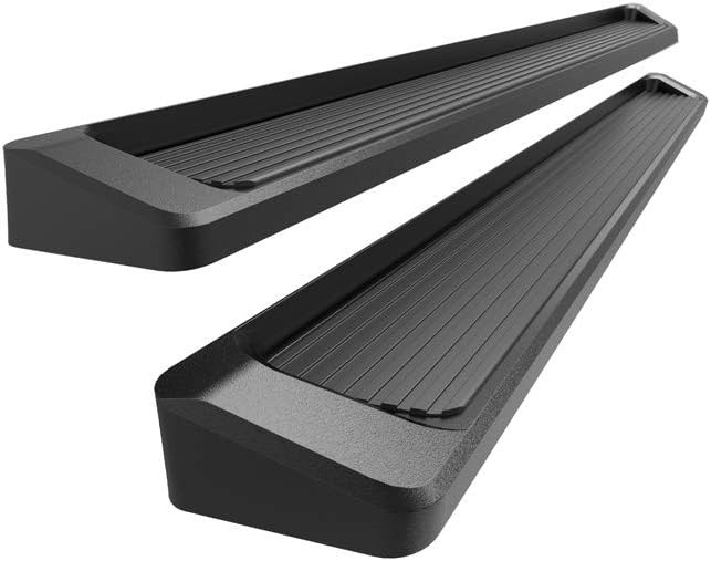 APS Premium iBoard Running Boards 6in Black Compatible with Dodge Ram 1500 Crew Cab 19-22