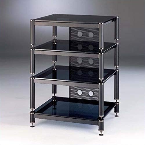 VTI BLG Series 4 Shelf Audio Rack-Silver/Black/Black
