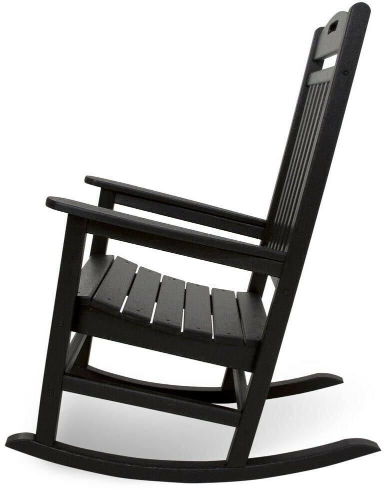 Trex Outdoor Furniture Yacht Club Rocking Chair in Charcoal Black