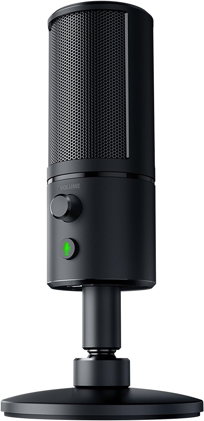 Razer Seiren X: Supercardiod Pick-Up Pattern - Condenser Mic - Built-In Shock Mount - Professional Grade Streaming Microphone - RZ19-02290100-R3U1 (Renewed) Pack of 2