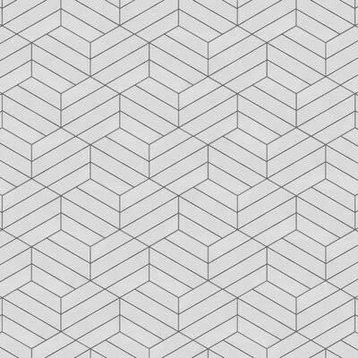 EliteTile Portas Savona Hex 9x22 x 10x22 Porcelain Patterned Wall u0026 Floor Tile Color: White/Black