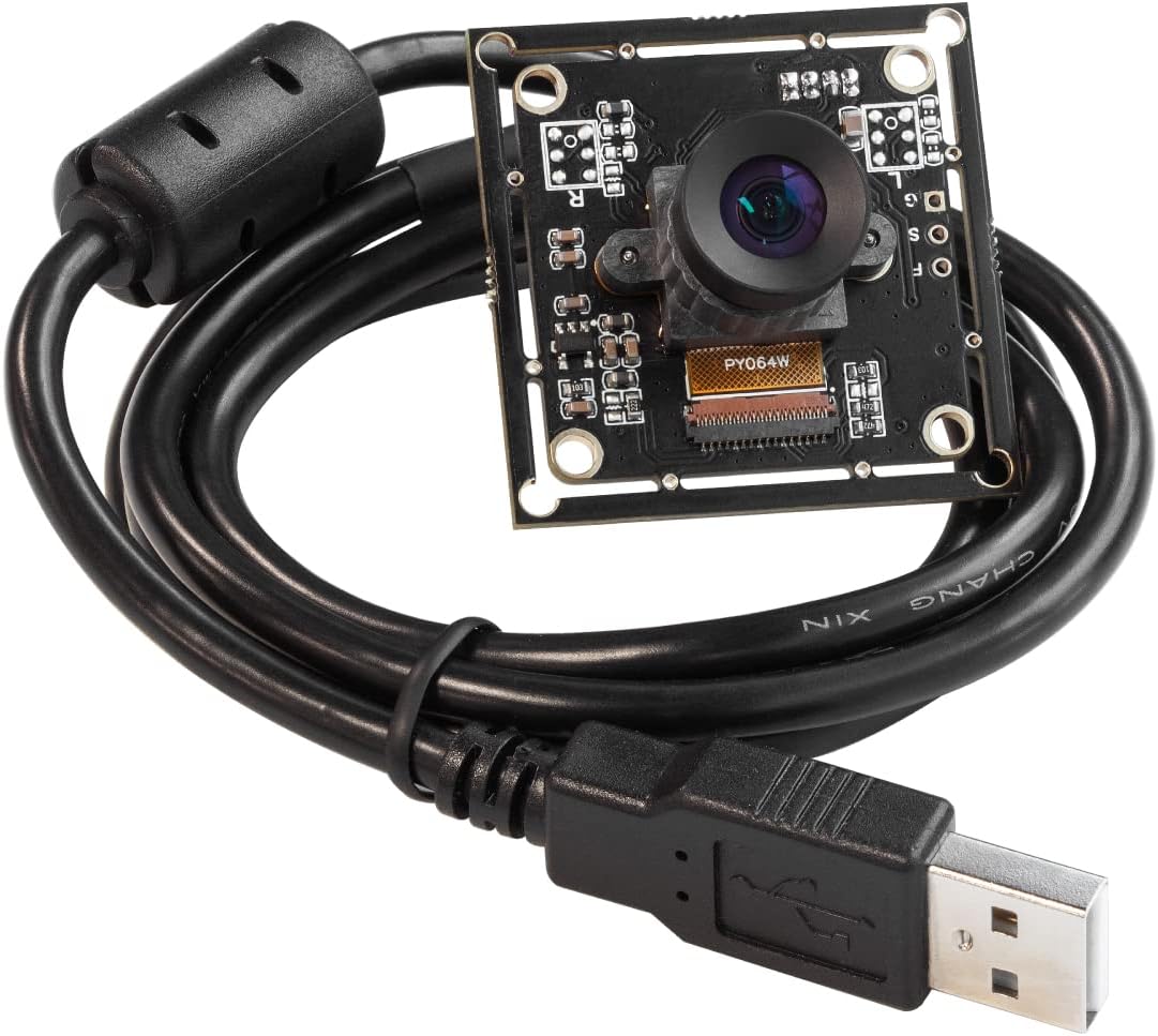 Arducam 2MP Global Shutter USB Camera Board for Computer, 50fps OV2311 Monochrome UVC Webcam Module with Low Distortion M12 Lens Without Microphones, Compatible with Windows, Linux, Android and Mac OS