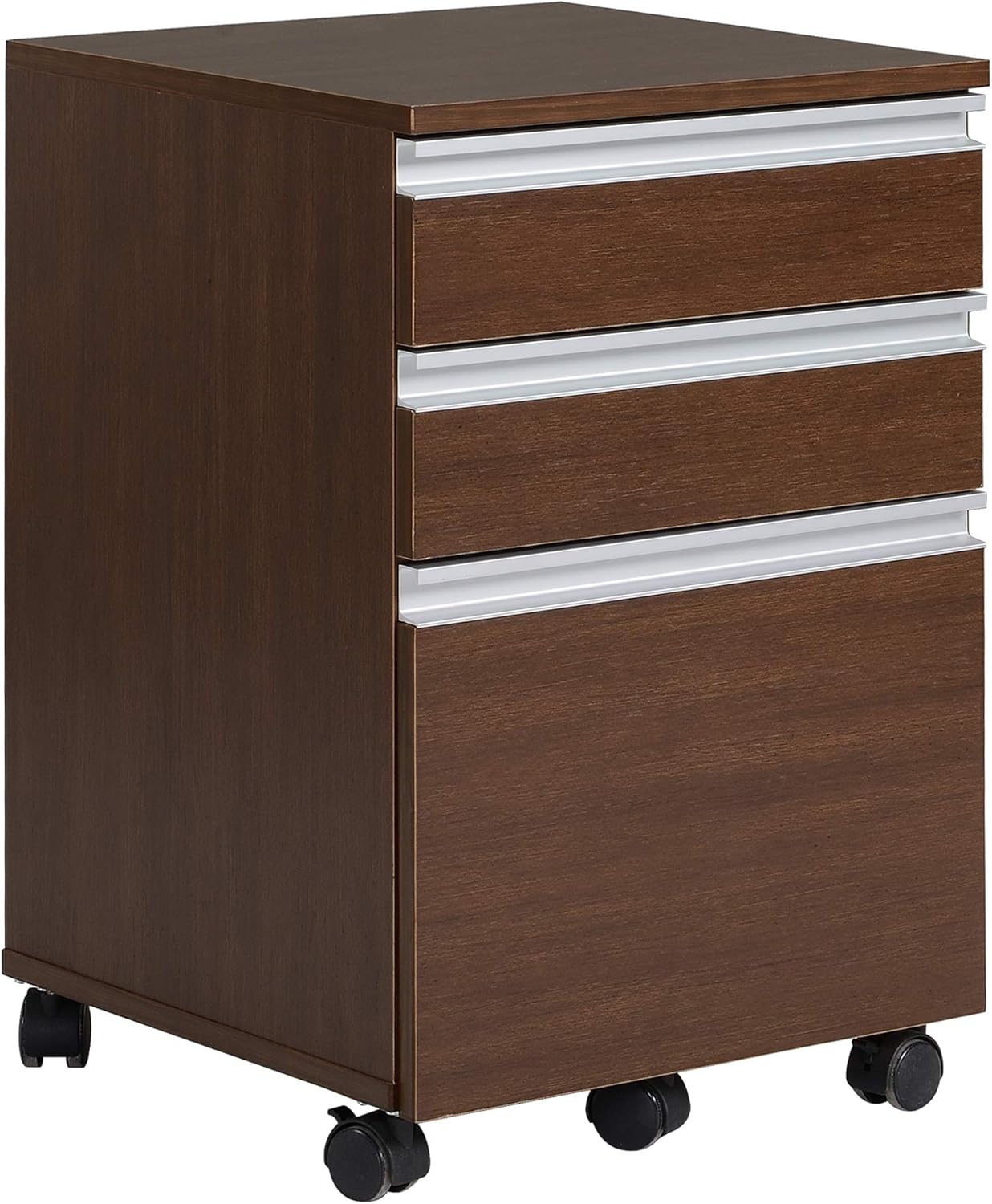 HOMCOM 3-Drawer Mobile File Cabinet Office Filing Cabinet Rolling End Organizer 23.25