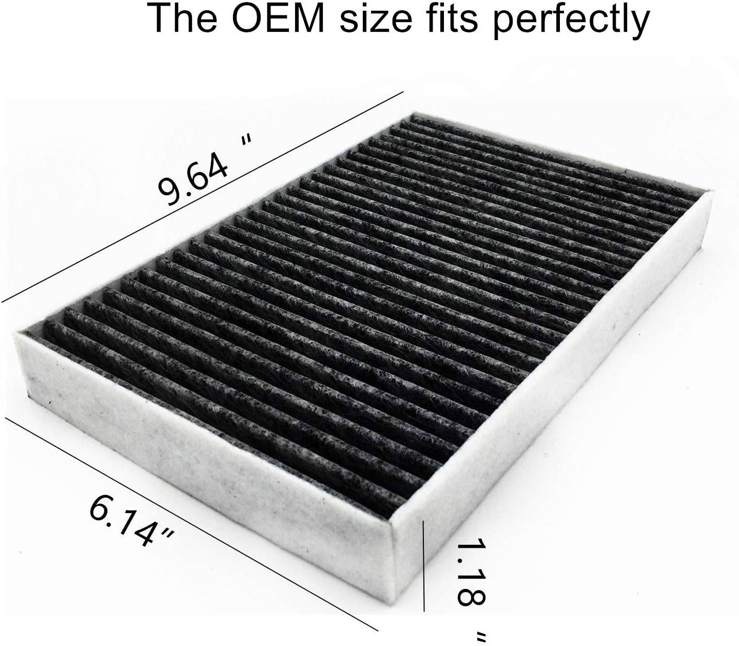 EVTIME for Tesla Model S Cabin Air Filter with Activated Carbon Fit 2012-2015 Model S 1035125-00-A.