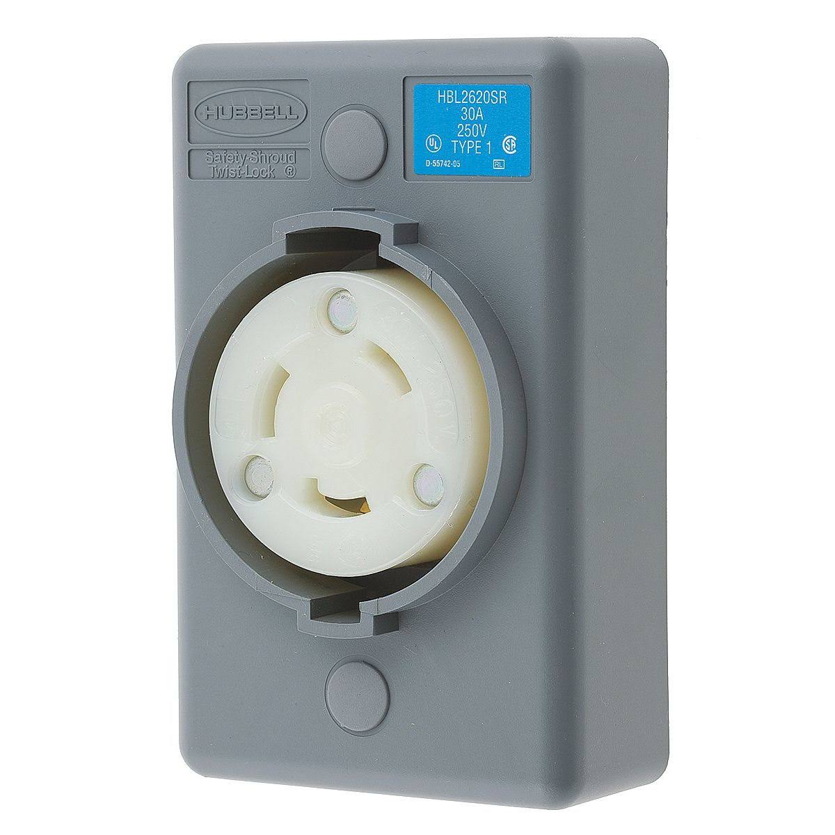 Hubbell HBL2620SR Locking Receptacle -Nma L6-30R
