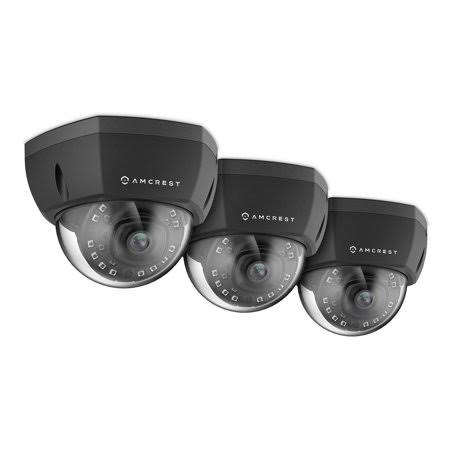 3-Pack Amcrest UltraHD 4K (8MP) Dome PoE IP Camera, 3840x2160, 98ft NightVision, 2.8mm Lens, IP67 We
