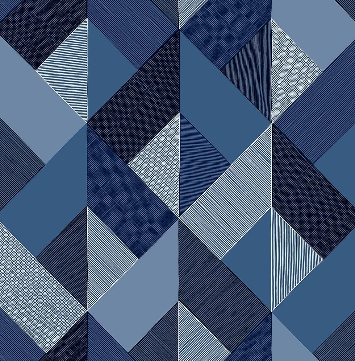 Stacy Garcia Home Marquetry Geometric Peel and Stick Wallpaper (Warm Stone)