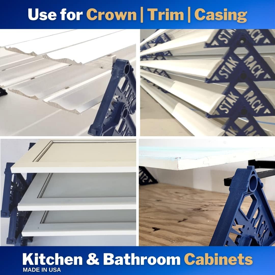Stak Rack | 4 in 1 Painter's Accessory Tool | Stacking Design | Paint Interior or Exterior Doors, Trim & Kitchen Cabinet Doors| for Contractors & Homeowners (4)