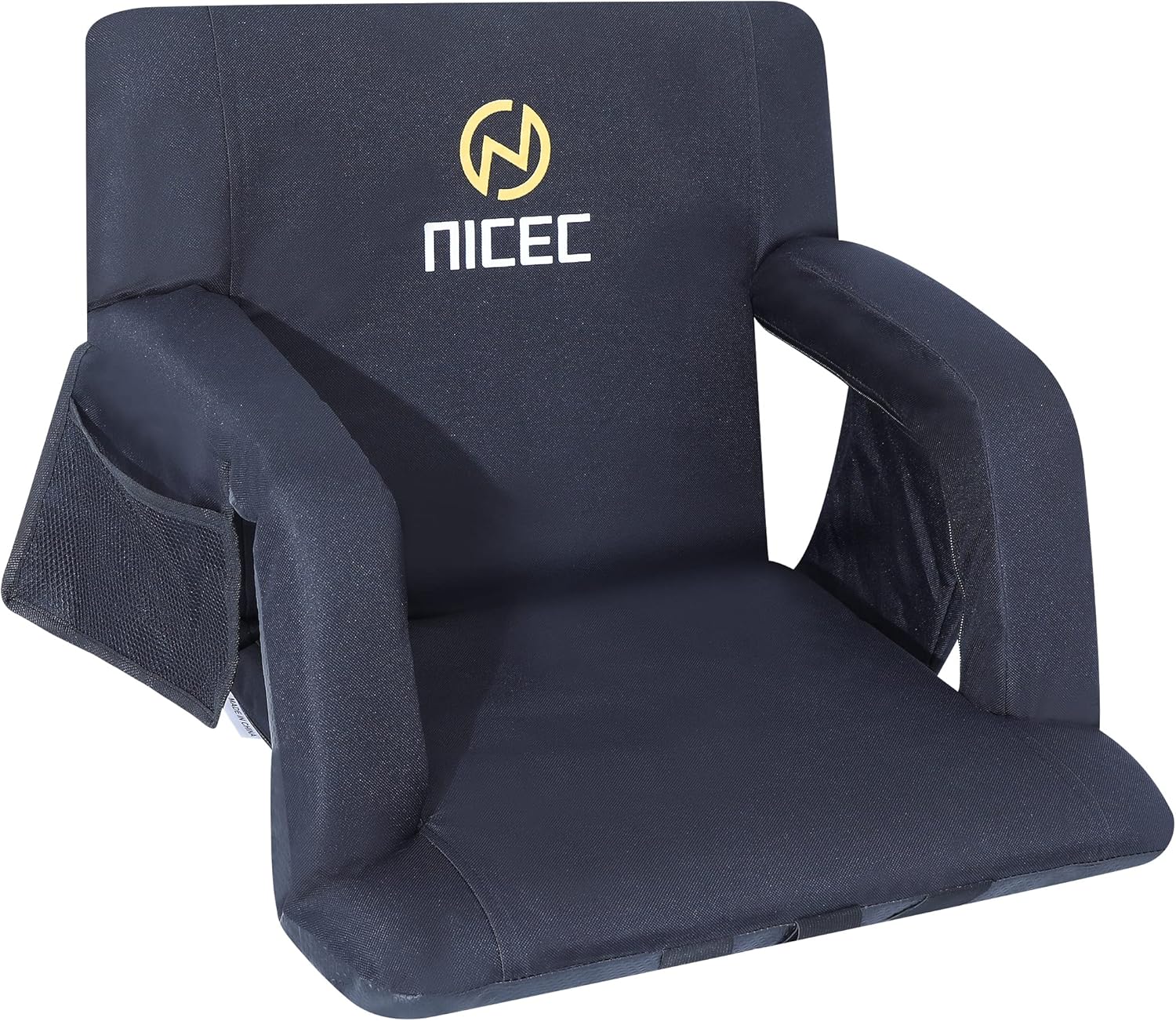 Nice C Stadium Seats, Bleacher Chairs, 5 Reclining Positions Waterproof Cushion, Upgraded Ultralight, Foldable, Extra Thick Padding, with Shoulder Straps & Net Pockets