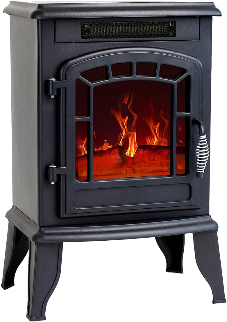 FLAME&SHADE Electric Fireplace Stove, 23 inch Portable Freestanding Space Heater for Indoor use