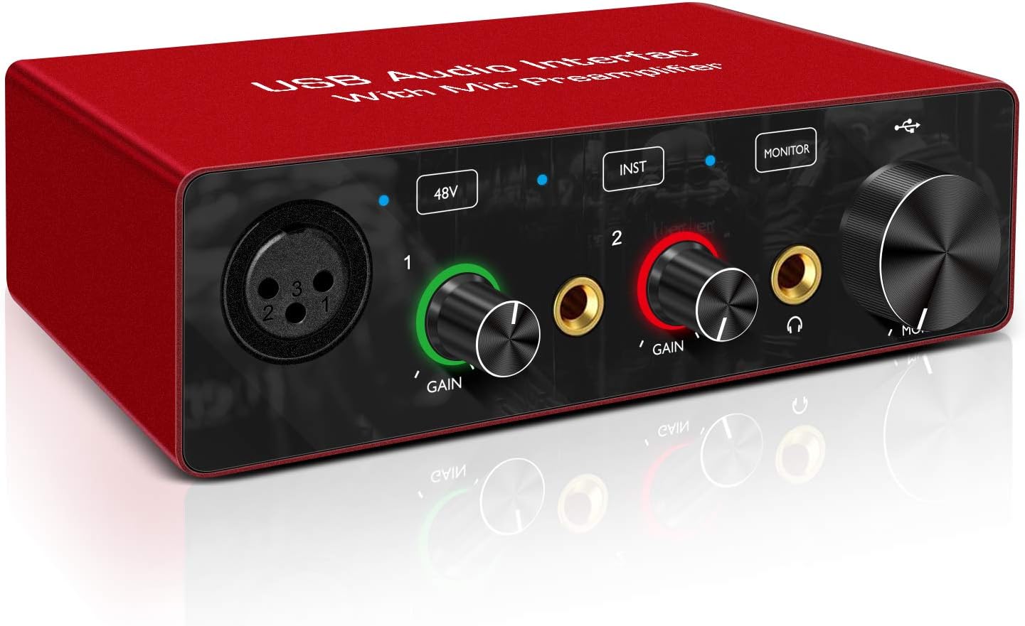 USB Audio Interface with Mic Preamplifier XRL audio interface (USB Audio Interface) Pack of 2