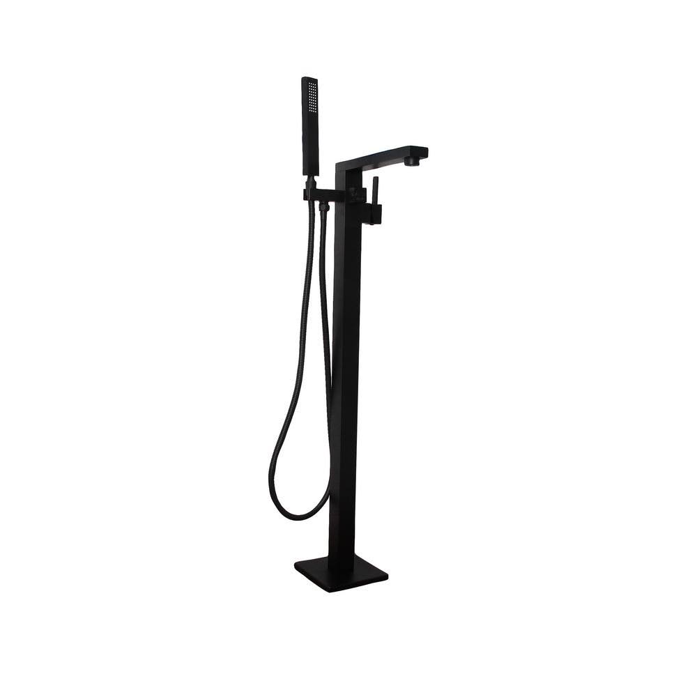 Barclay Products Cohen Single-Handle Freestanding Tub Faucet with Hand Shower in Matte Black 7960-MB