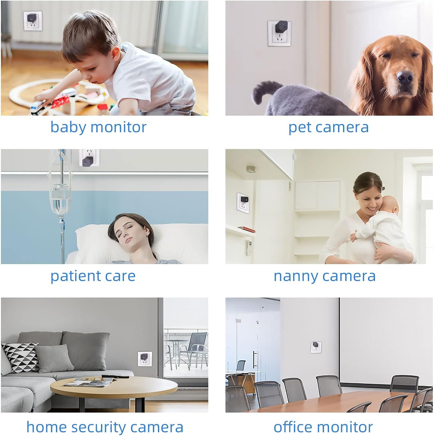 Wireless WiFi Camera, Security Surveillance Camera IP Camera with Motion Detection with APP for Indoor/Home Pack of 2