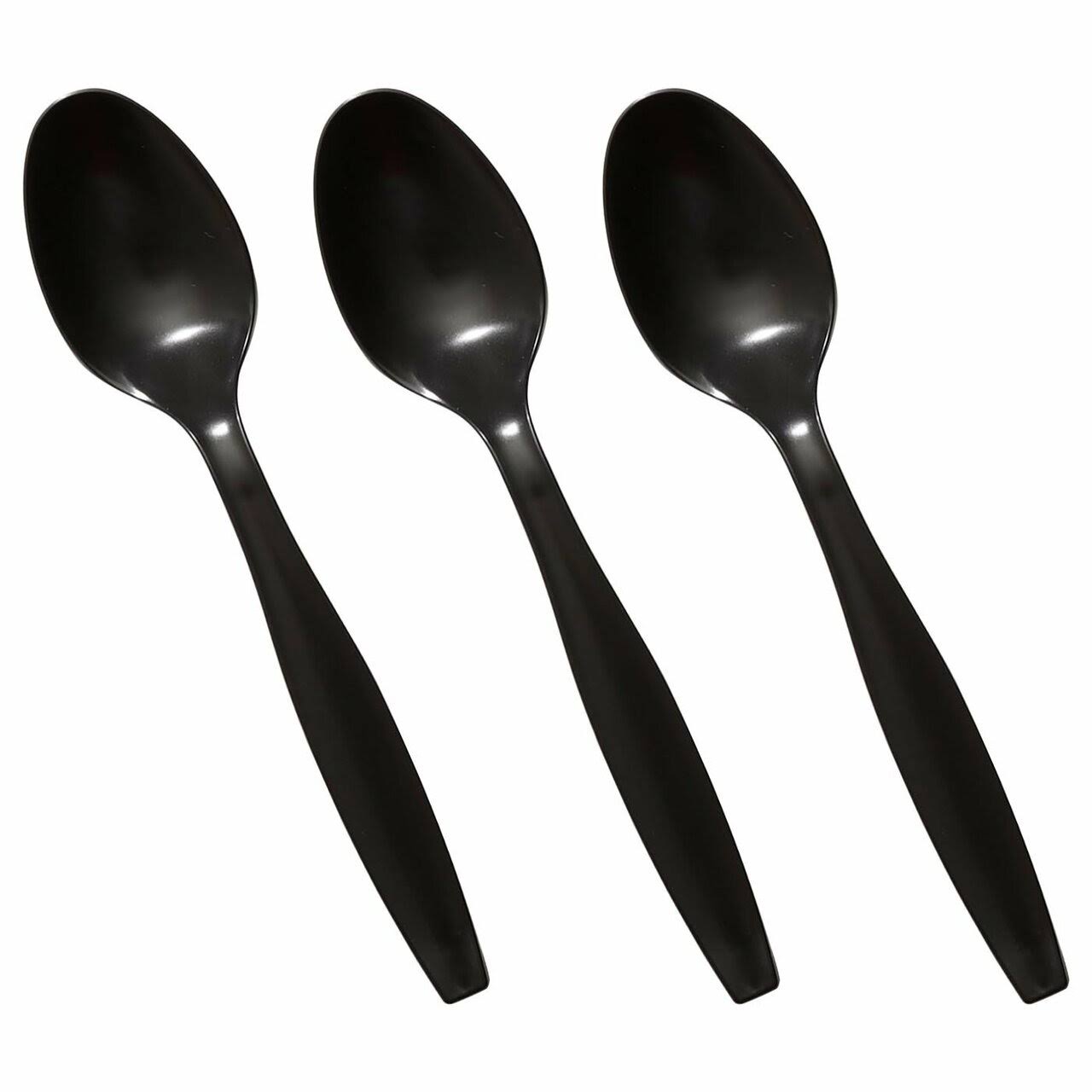 1000 Spoons, Black Flairware Plastic Disposable Spoons