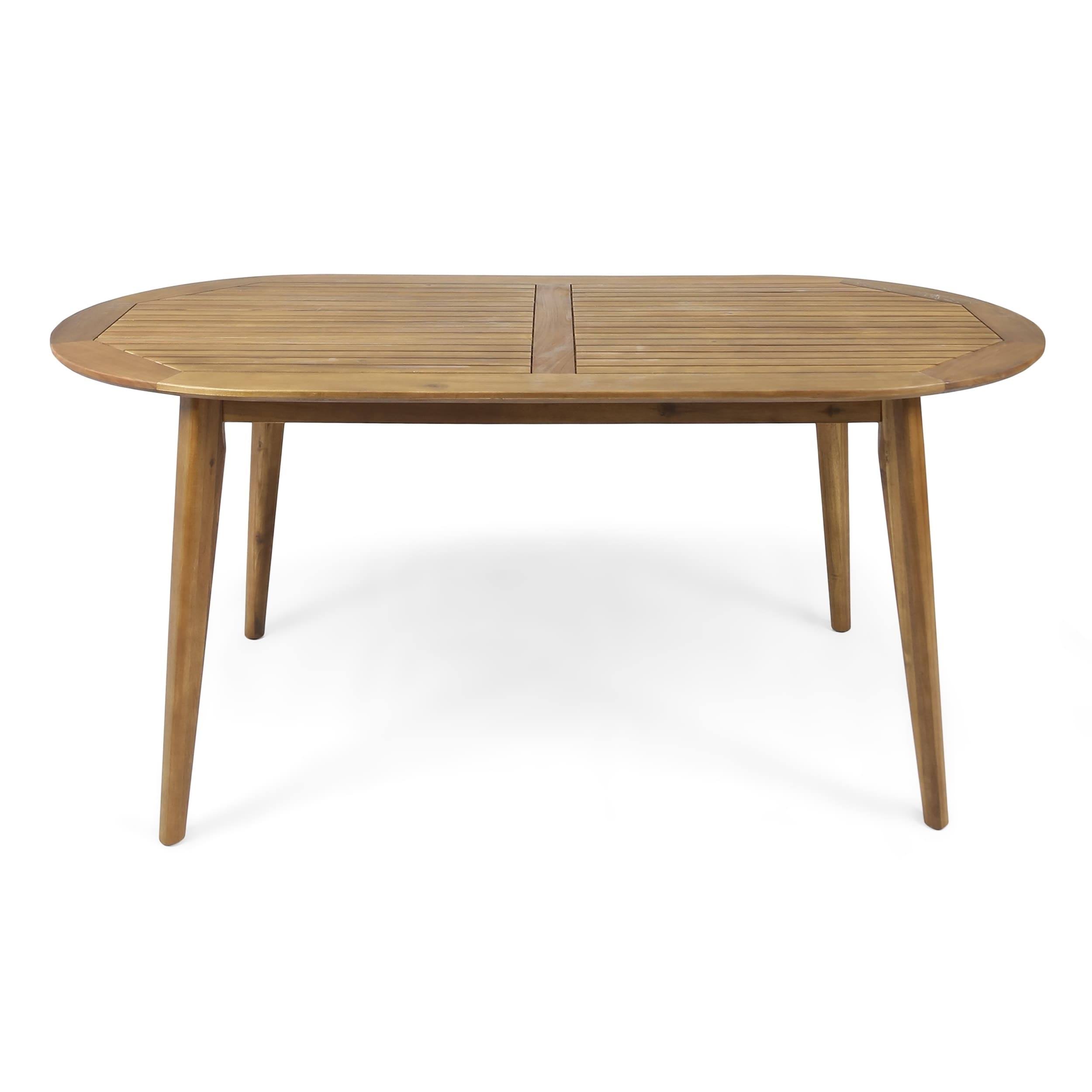 Stamford Outdoor 71x22 Acacia Wood Oval Dining Table by Christopher Knight Home - Teak