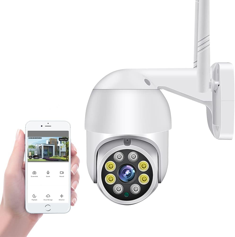 2K Security Camera Outdoor Wired Starlight Color Night Vision for Home Security AI Human Detection & Auto Tracking, 2-Way Audio, IP65 Waterproof, SD Slot, Compatible with Alexa