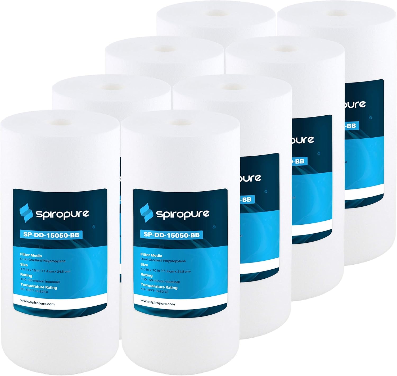 SpiroPure Replacement for DGD-5005-20 155358-43 SDC-45-2005 20x4.5 Polypropylene 5 Micron Sediment Filter (6 Pack)