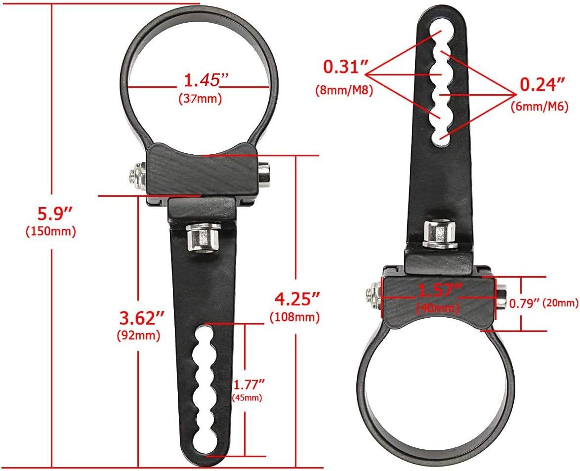 1.5&rsquo;&rsquo; Bull Bar Tube Mount Clamps Sammanlight LED Light Bar Mounting Brackets Roof Roll Cage Holders for Offroad Trucks ATV SUV, 2pcs