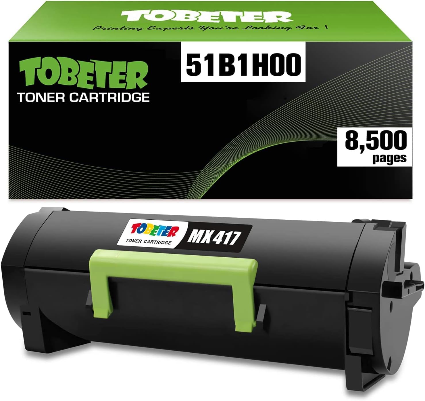 ToBeter Remanufactured Toner Cartridge Replacement for Lexmark 51B1H00 for MS417 MS517 MS617 MX417 MX517 MX617 MS417dn MS517dn MS617dn MX417de MX517de MX617de Printer (1 Pack) Pack of 2