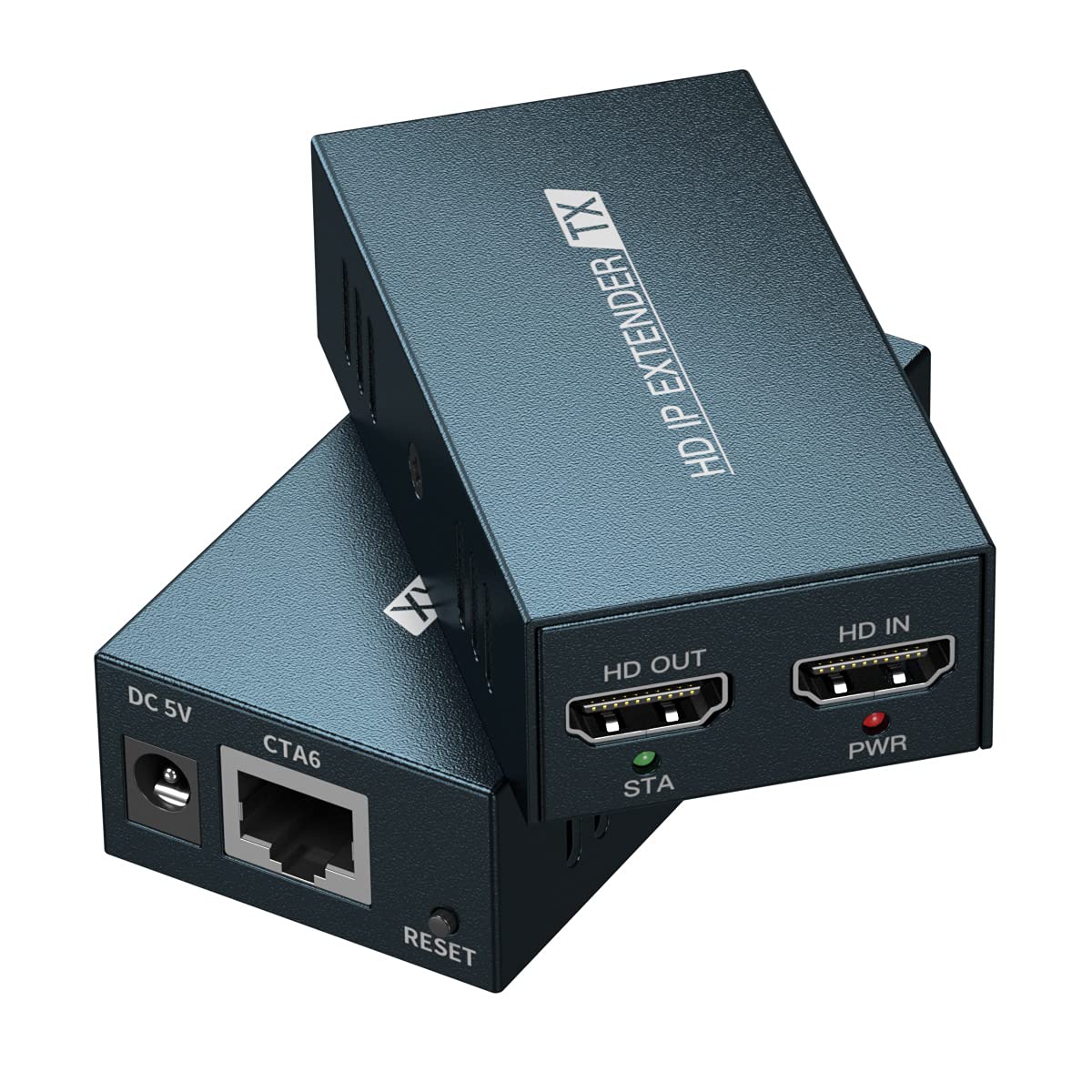 HDMI Extender 500ft/150m Over Cat5e/6, Over IP/TCP, One-to-Many Transmission Over The Ethernet Switch, Full HD 1080P@60Hz Video Pack of 2