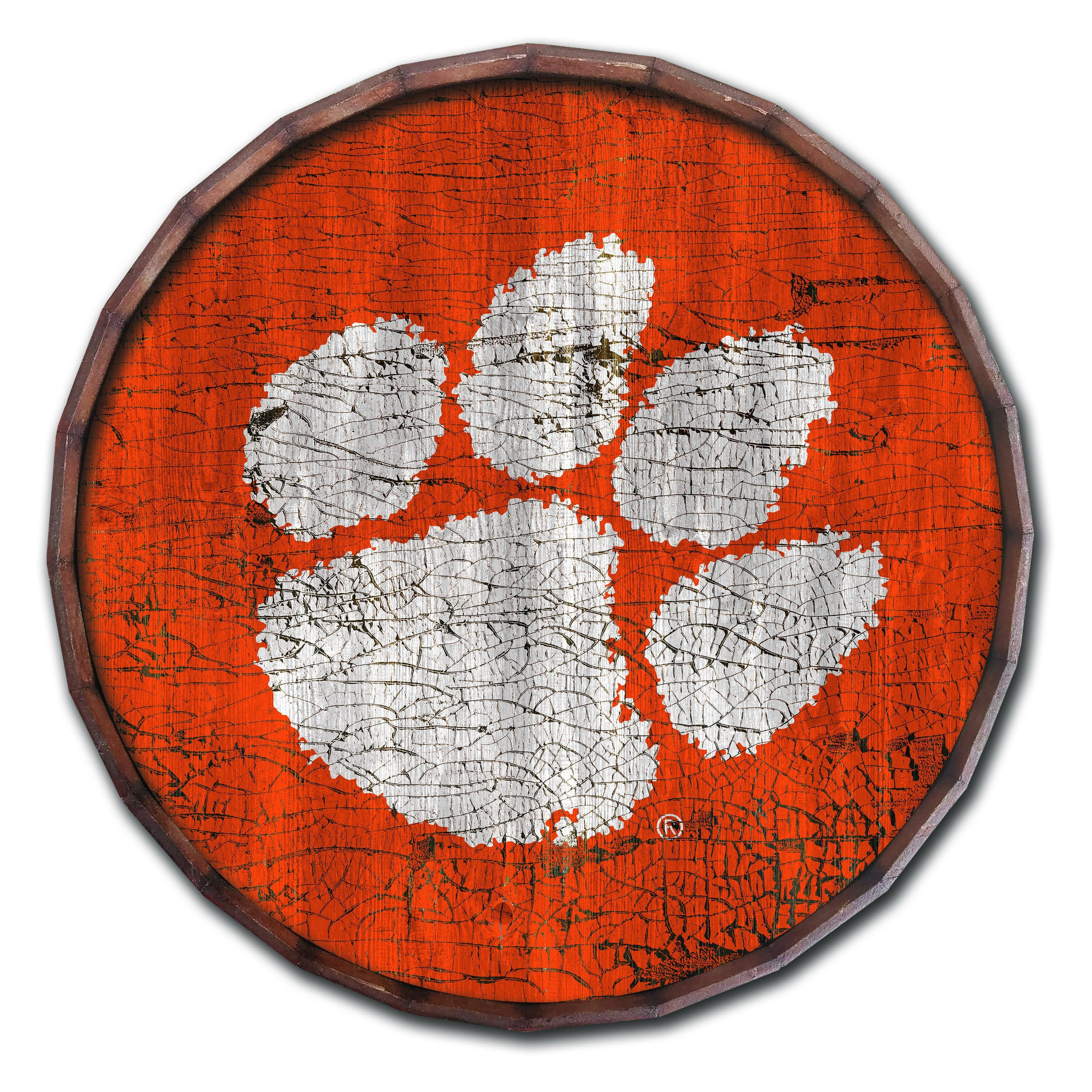 Clemson Tigers Cracked Color 24x22 Barrel Top