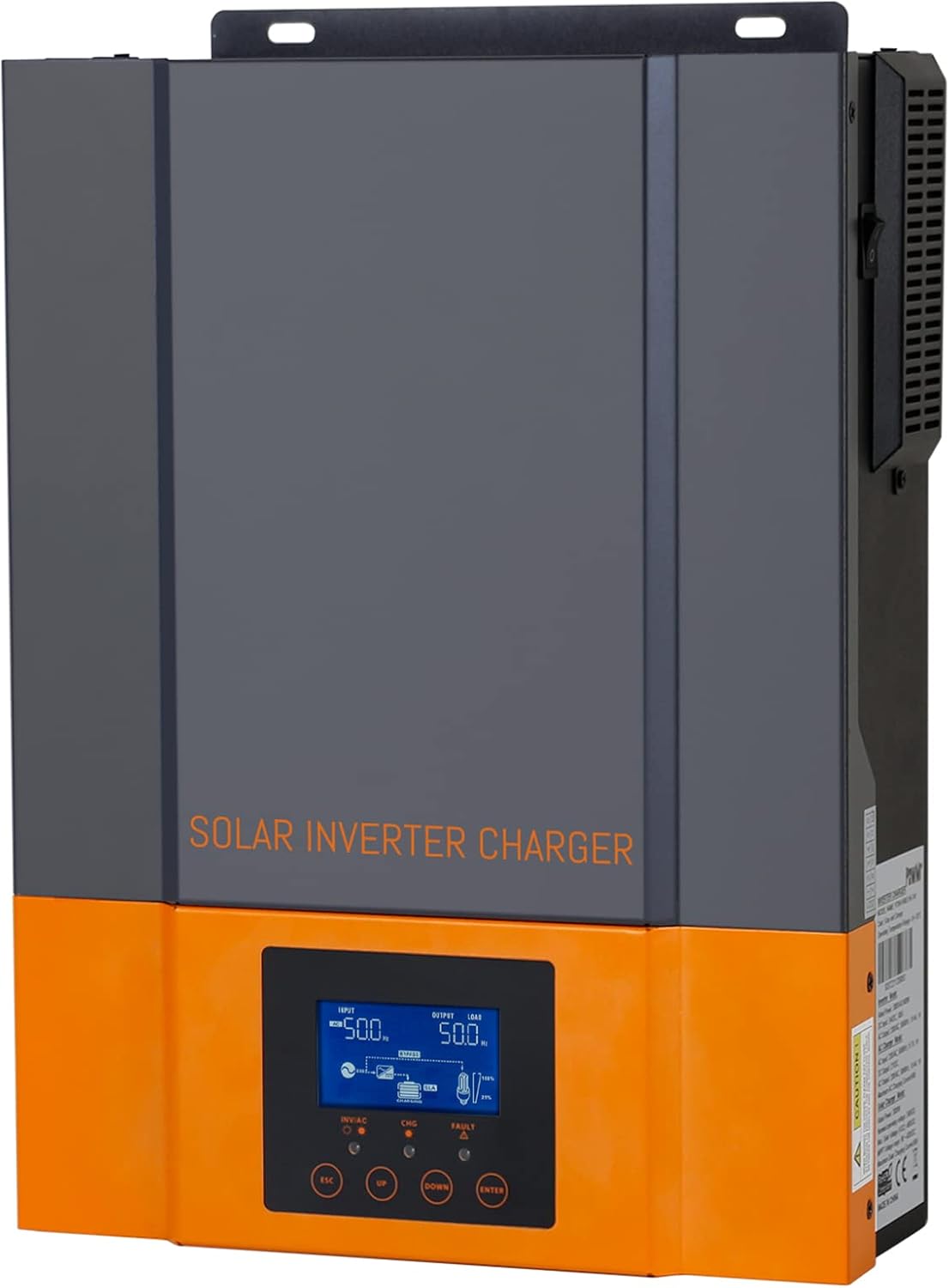 PowMr 2400W Solar Inverter 24V to 230V, Off Grid Pure Sine Wave Power Inverter Bulit in 80A MPPT Charger, Max PV 3000W 450V Input, fit for 24V Lead-Acid/Lithium Battery