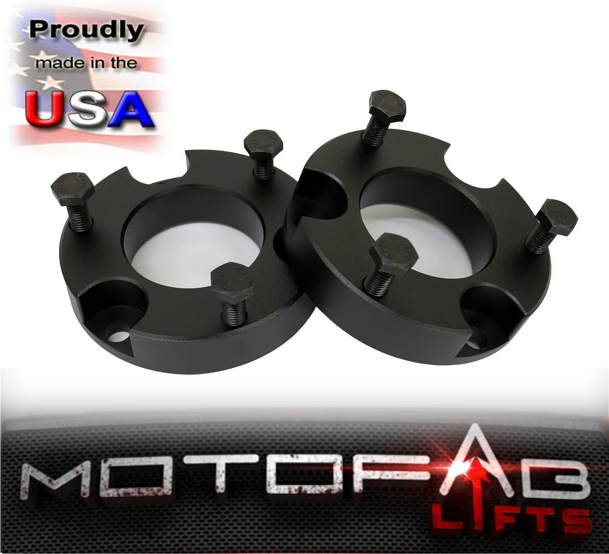 MotoFab Lifts 2 inch Front Leveling Lift Kit that is compatible with Toyota Tacoma FJ Cruiser Billet MADE IN USA