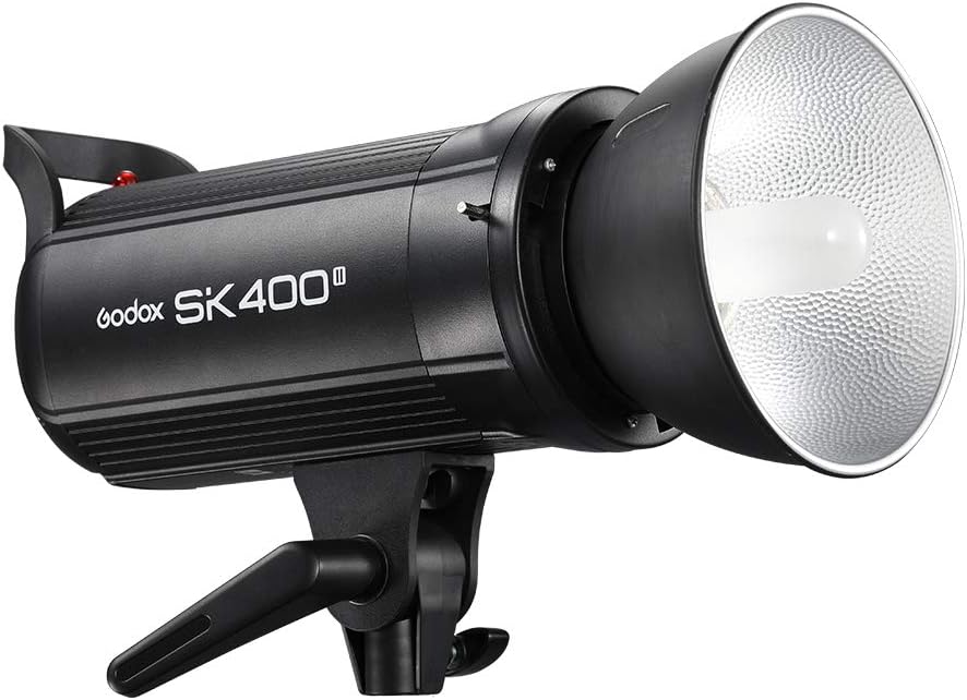 Godox 2 Pack SK400II 800Ws Studio Strobe Flash Monolight Light Bowens Mount Kit for Studio Shooting,Video Location and Portrait Photography with Barn Door kit,Softbox,Light Stand,Soft Cloth,Bag