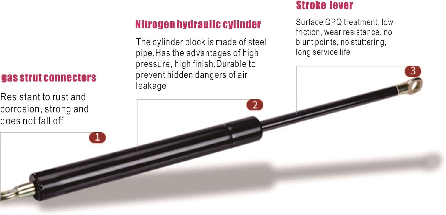 25.39 IN 2Pcs Rear Back liftgate tailgate Hatch trunk Struts Lift Supports Shock Gas Spring Prop Rod Compatible With HONDA 2003-2007 PILOT (Note:03 04 05 06 07)