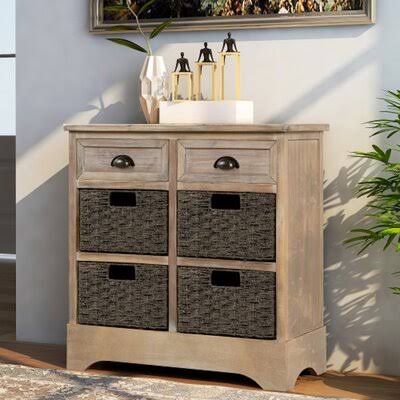 Brokaw 2 Drawer Accent Chest August Grove Color: White Washed