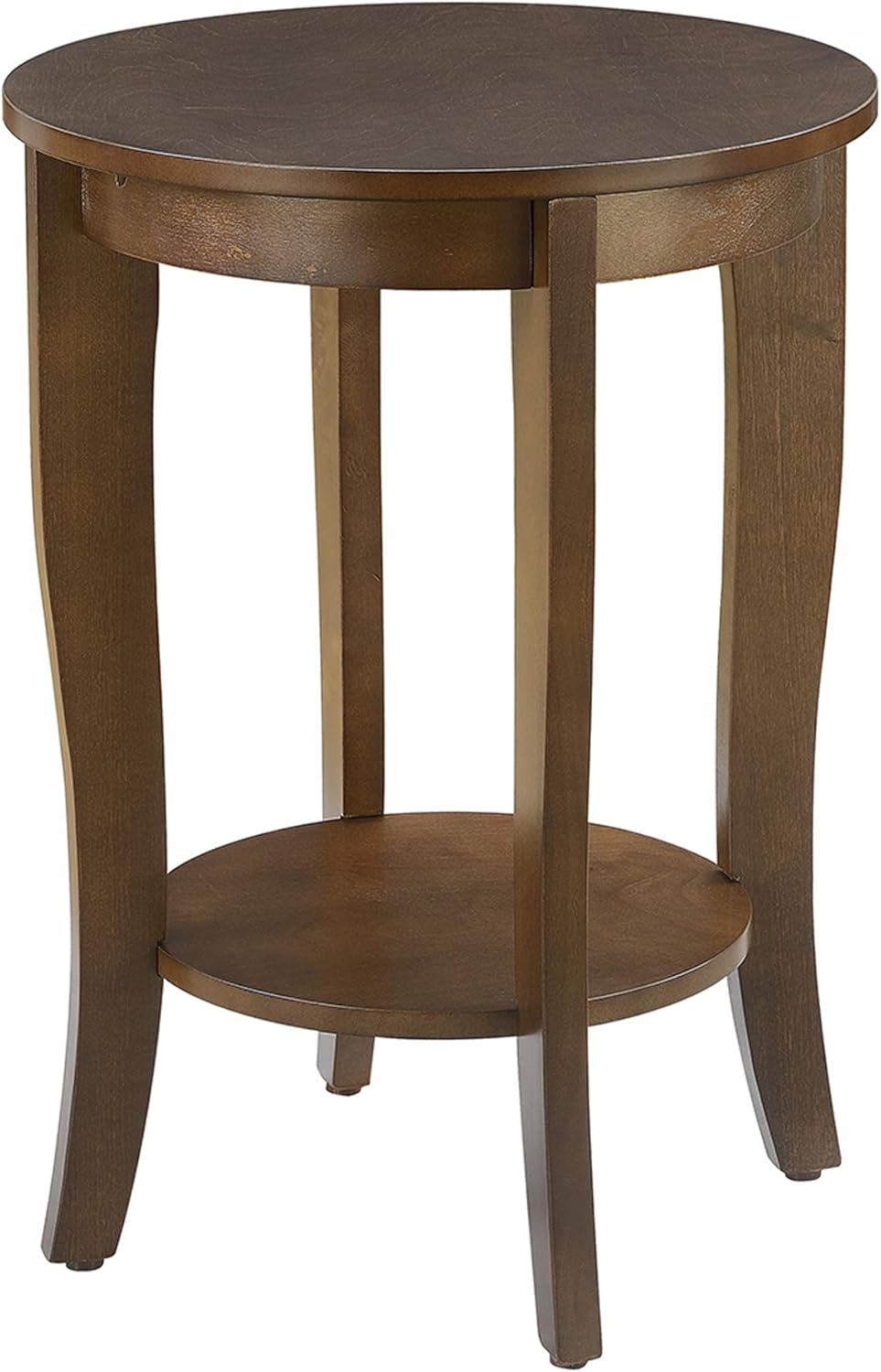 Convenience Concepts American Heritage Round End Table, Espresso Pack of 2