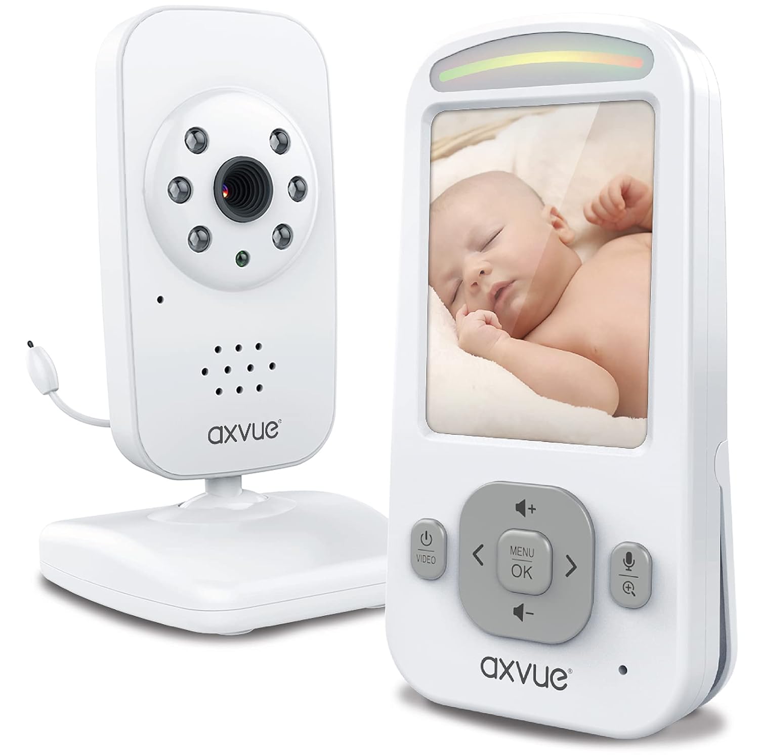 Video Baby Monitor with Digital Camera HR Screen 1000ft Range Long Life Battery Secured Wireless Privacy, 2.4GHz Wireless Technology, 2-Way Talk, Night Vision. Pack of 2