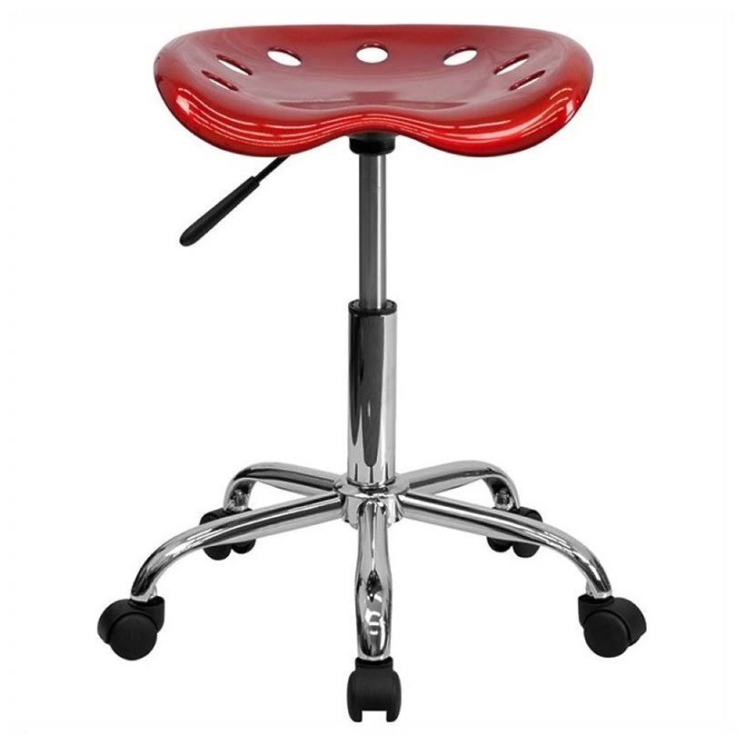 Scranton u0026 Co Adjustable Bar Stool and Tractor Seat in Wine Red