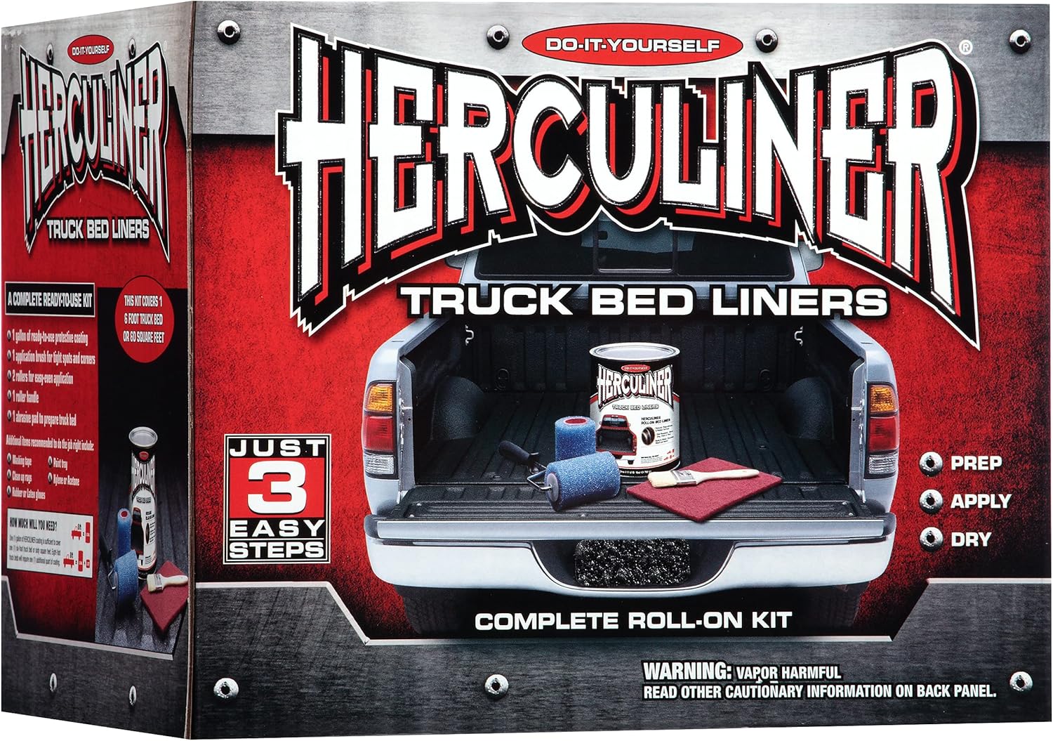 Herculiner HCL1B8 Brush-on Bed Liner Kit,Black