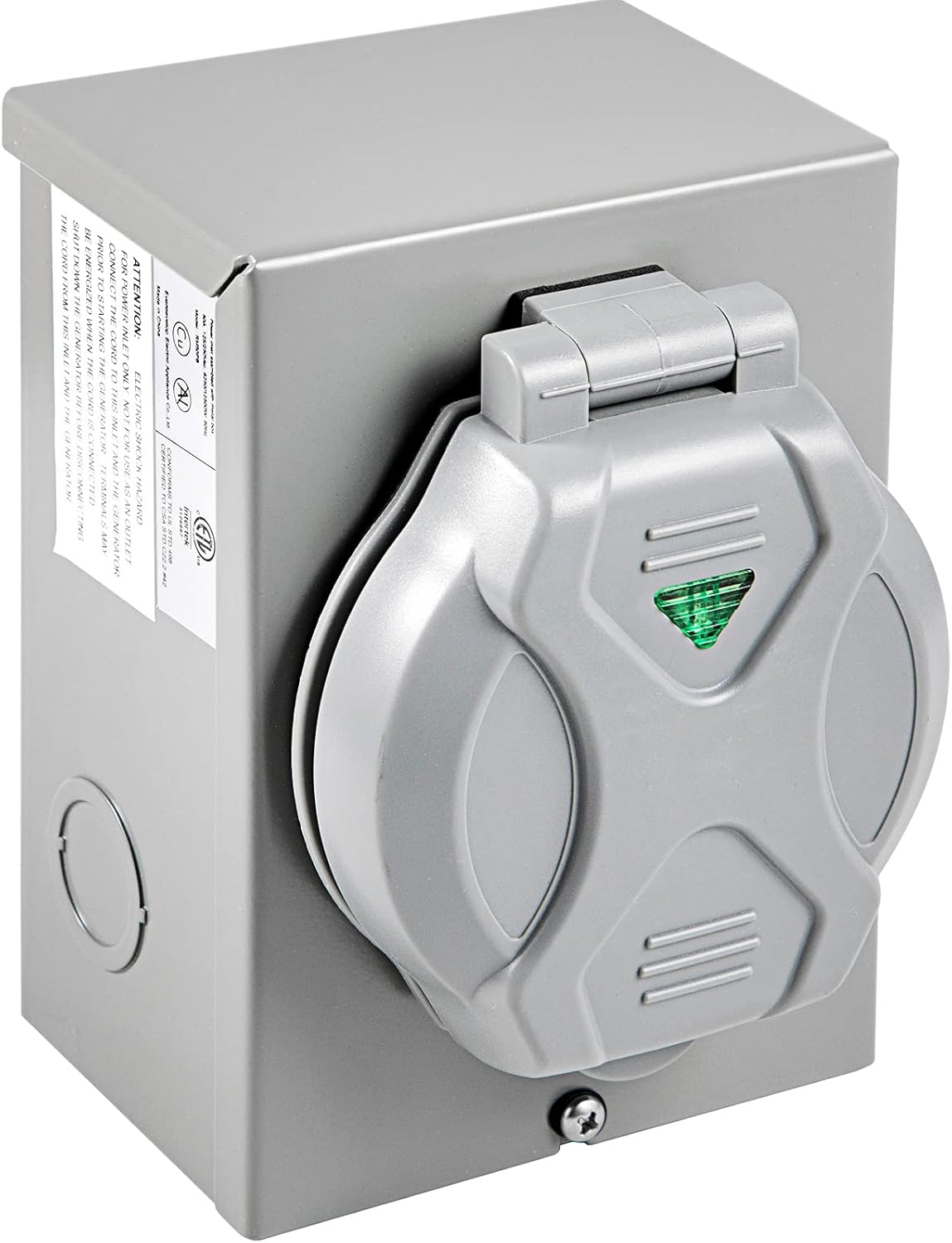 IHAYNER 50 Amp Generator Power Inlet Box,NEMA SS2-50P, 50 Amp Generator Cord Inlet Box, NEMA 14-50P Power Inlet Box for 3 Prong Generator Cord, Weatherproof, 125/250 Volt, 12500W,ETL Listed Pack of 2