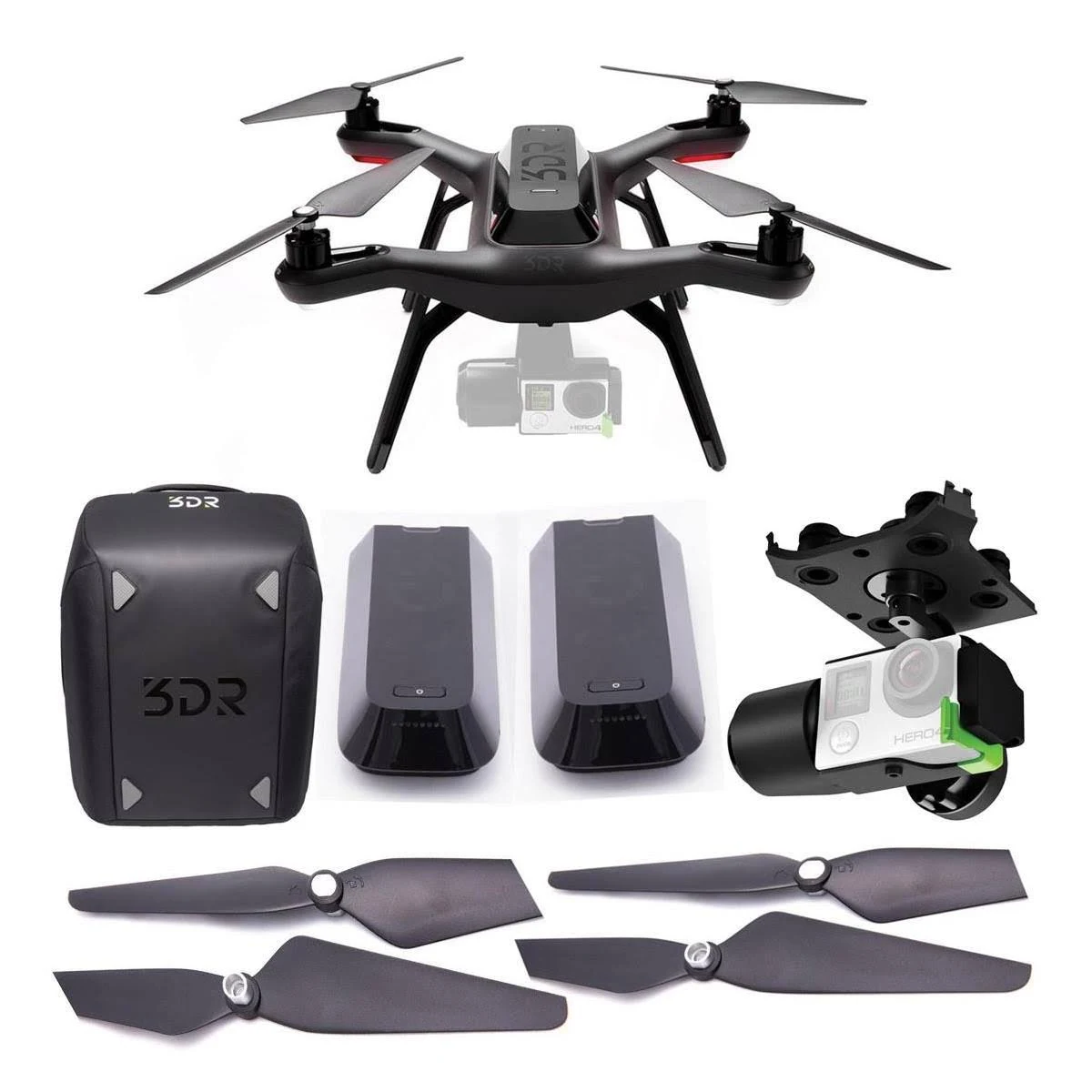3D Robotics Solo Director&s Kit - Solo Ready-to-Fly Quadcopter w/Accessories