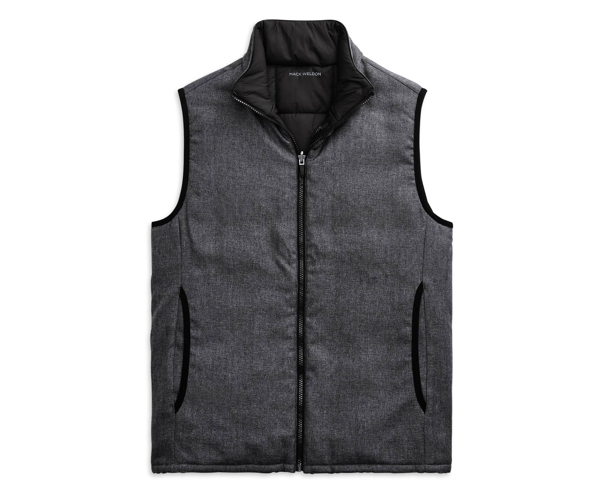 Habitat Puffer Vest by Mack Weldon Charcoal Heather / True Black / XL