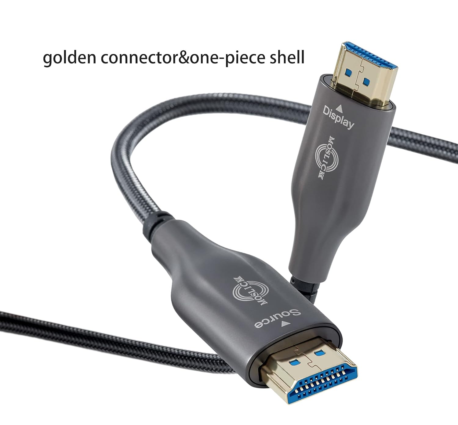 4K Fiber Optic HDMI Cable 100ft (18Gbps/4k@60Hz/3D/HDR/ARC/Dolby) Pack of 2
