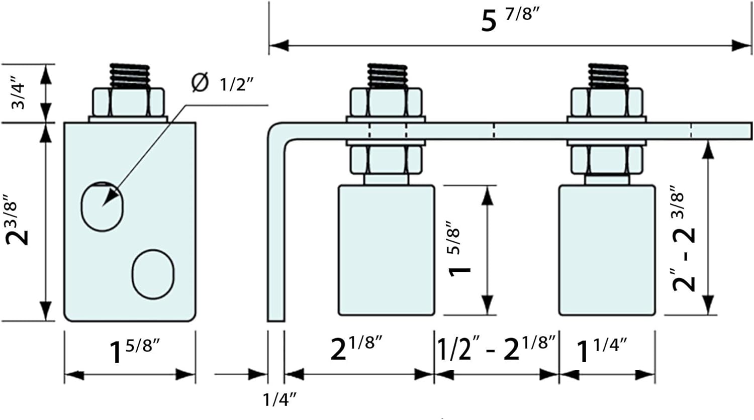 Gate Guide Adjustable - Smooth Black Nylon Double Roller & Durable Zinc Plated 90&deg; L Wall Mounting Bracket for Sliding Gates and Rolling Doors