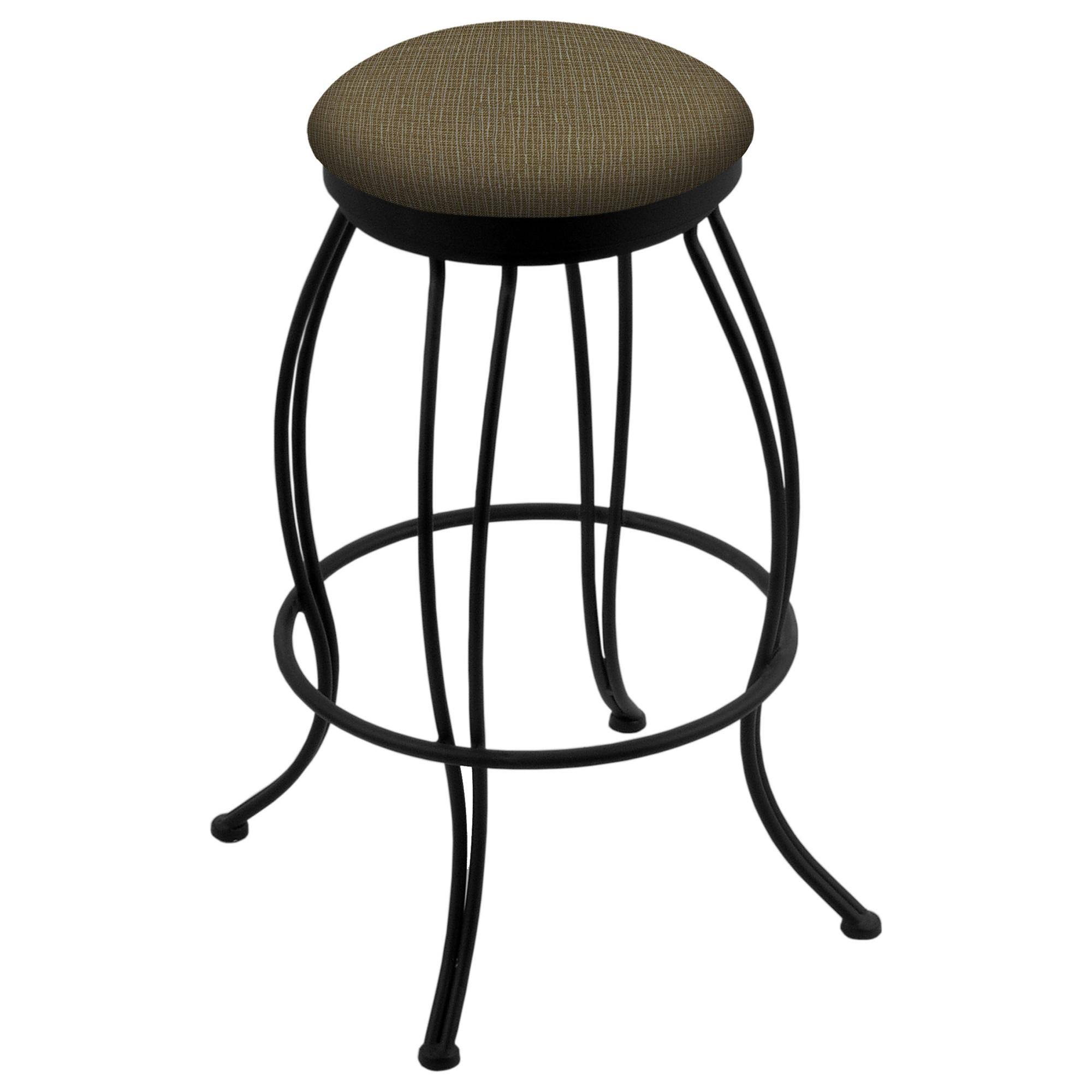 Holland Bar Stool 300030BWAxsSum 3000 30x22 Georgian Black Wrinkle Swivel Stool with Axis Summer Seat