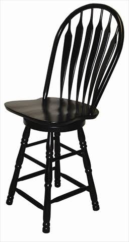 Sunset Trading 30 Swivel Barstool in Antique Black