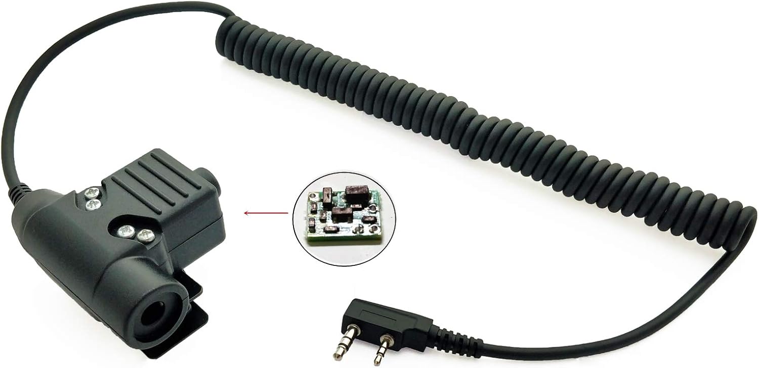 Armorwerx Amplified U94 PTT System for Peltor Comtac/MSA Sordin Compatible with Baofeng UV-5R, UV-82, etc.