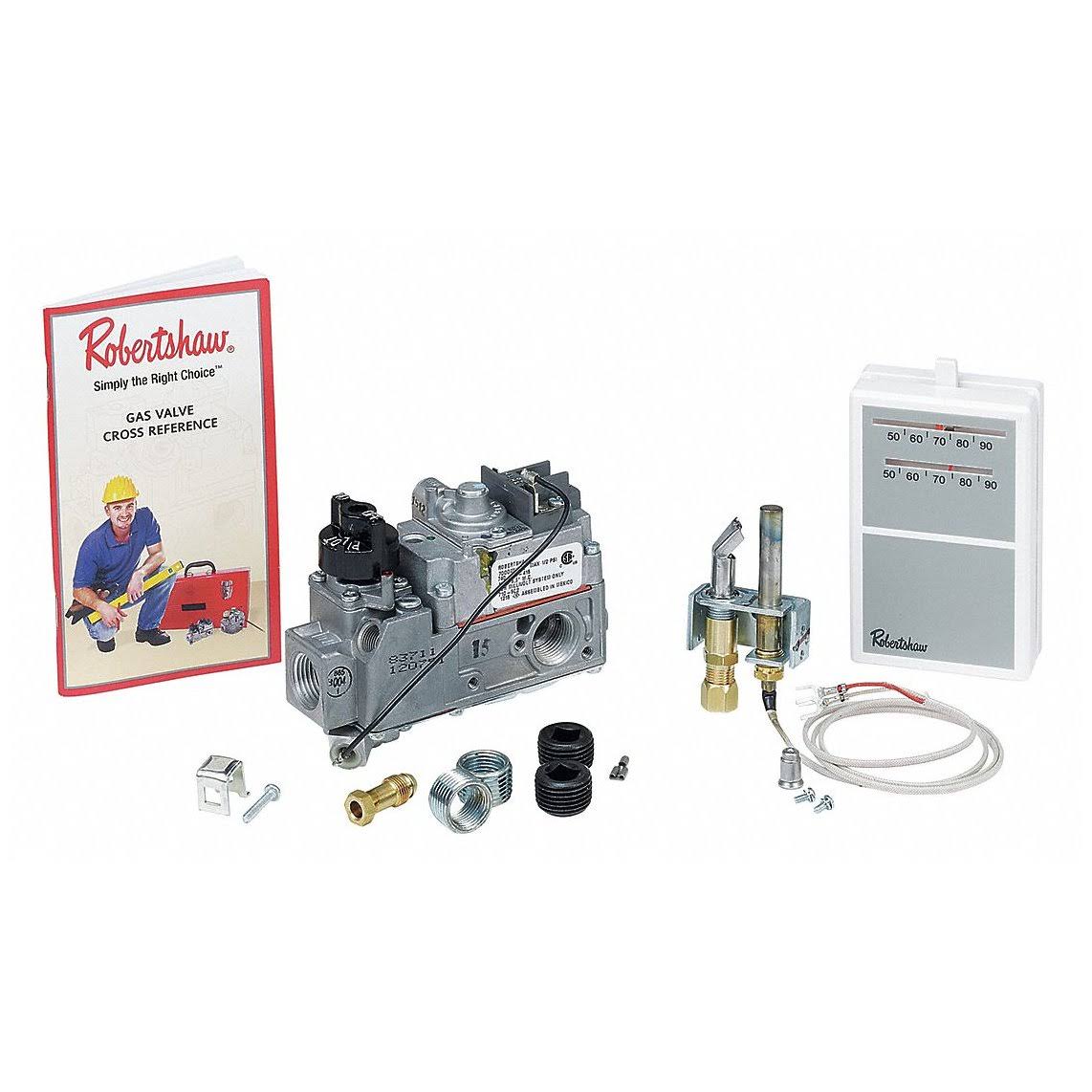 ROBERTSHAW 710-296 Millivolt Kit, Natural Gas, 750 mV, 3.5 in wc, Low Capacity