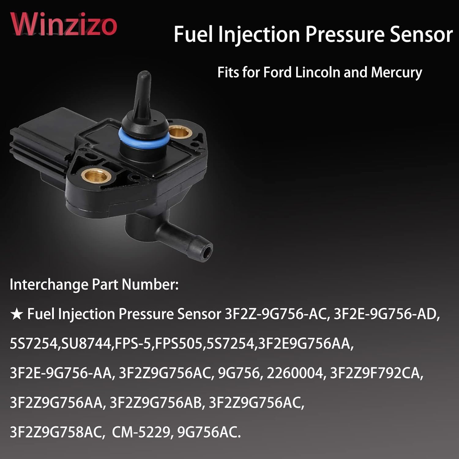 Fuel Pressure Sensor Compatible for Ford E-150 250 350, for Escape, for Expedition, for Explorer, for F150 F250 F350, for Focus, for Fusion, for Mustang, for Lincoln Pack of 2