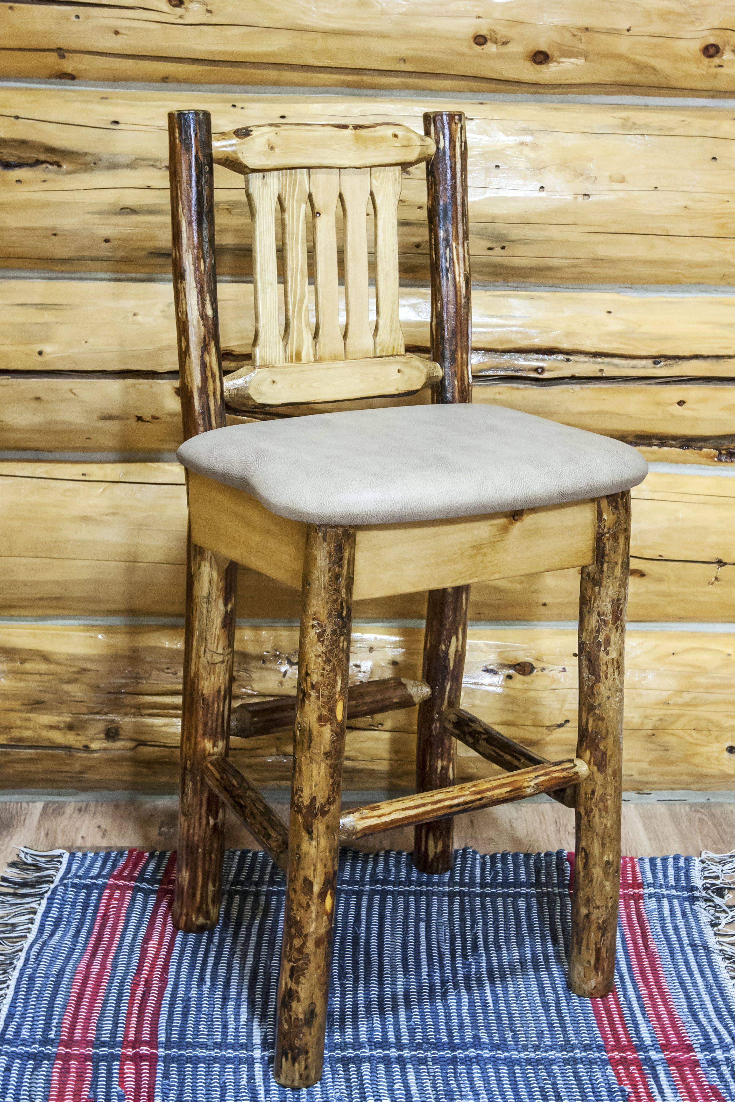 Montana Woodworks 30 in. Glacier Country Barstool Buckskin Pattern